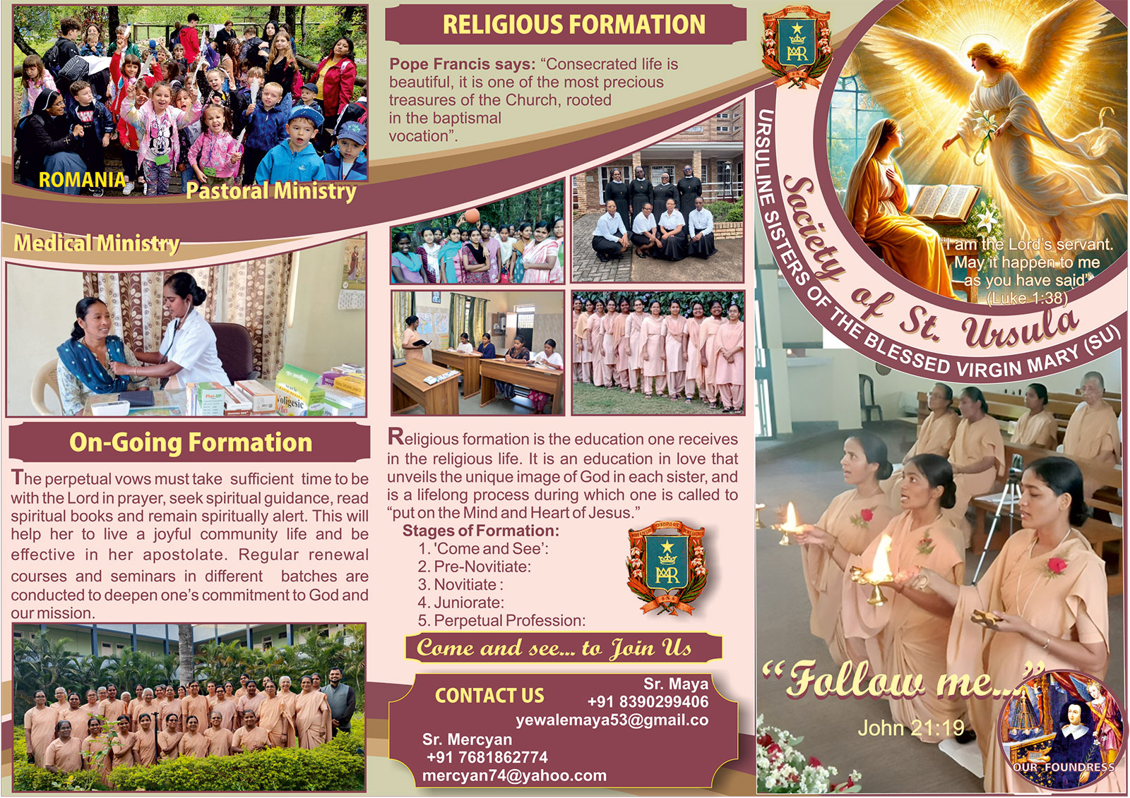 Society of St. Ursula Vocation Promotion Brochure